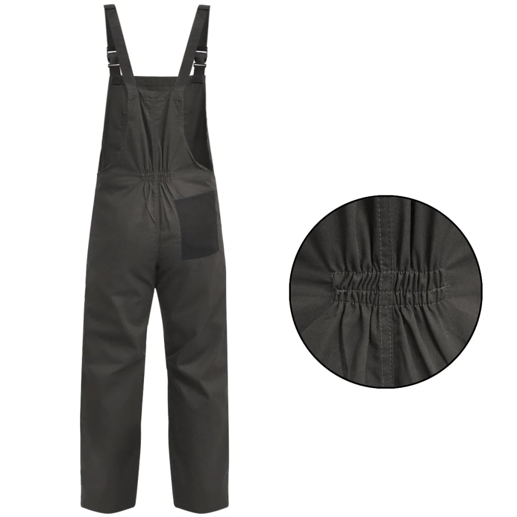 Vidaxl Men Dungarees Størrelse XL Gray
