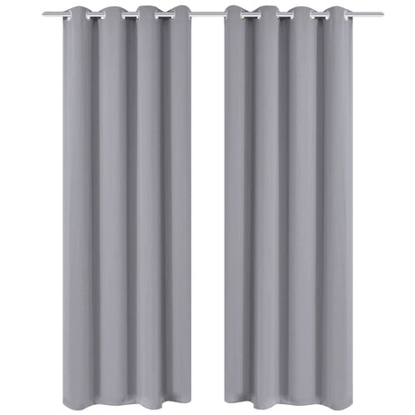 Vidaxl gardin med metalringe Blackout 270x245 Gray