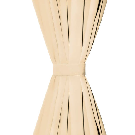 Vidaxl mikro-satin gardiner med løkker 140x225 cm beige 2 stk