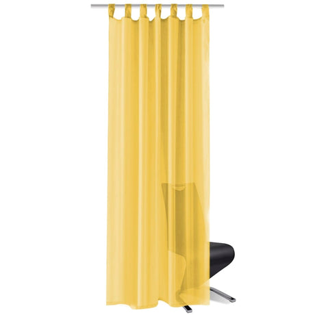 Vidaxl gardiner Voile 140x175 cm gul 2 m