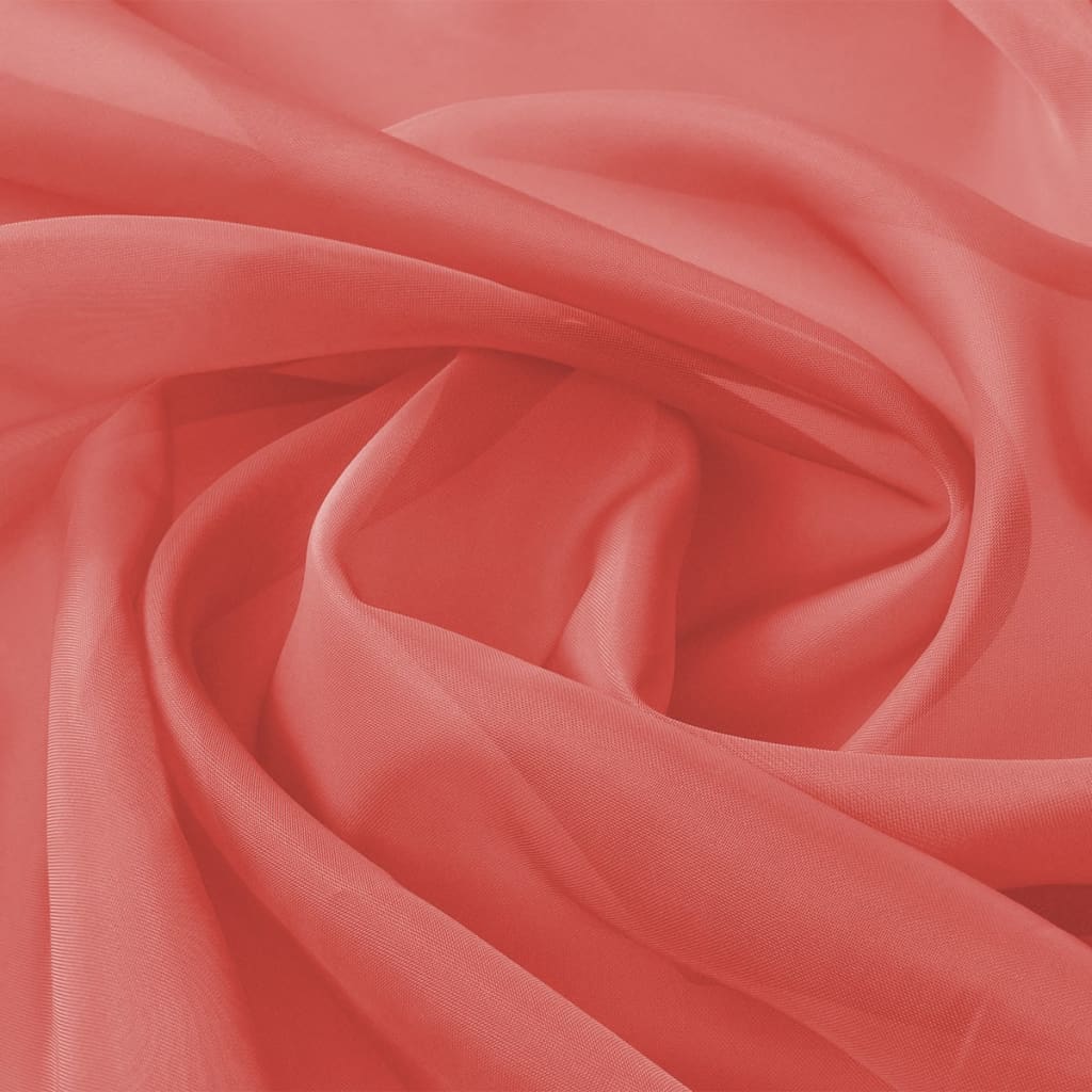 Vidaxl stof Voile 1,45x20 m rød