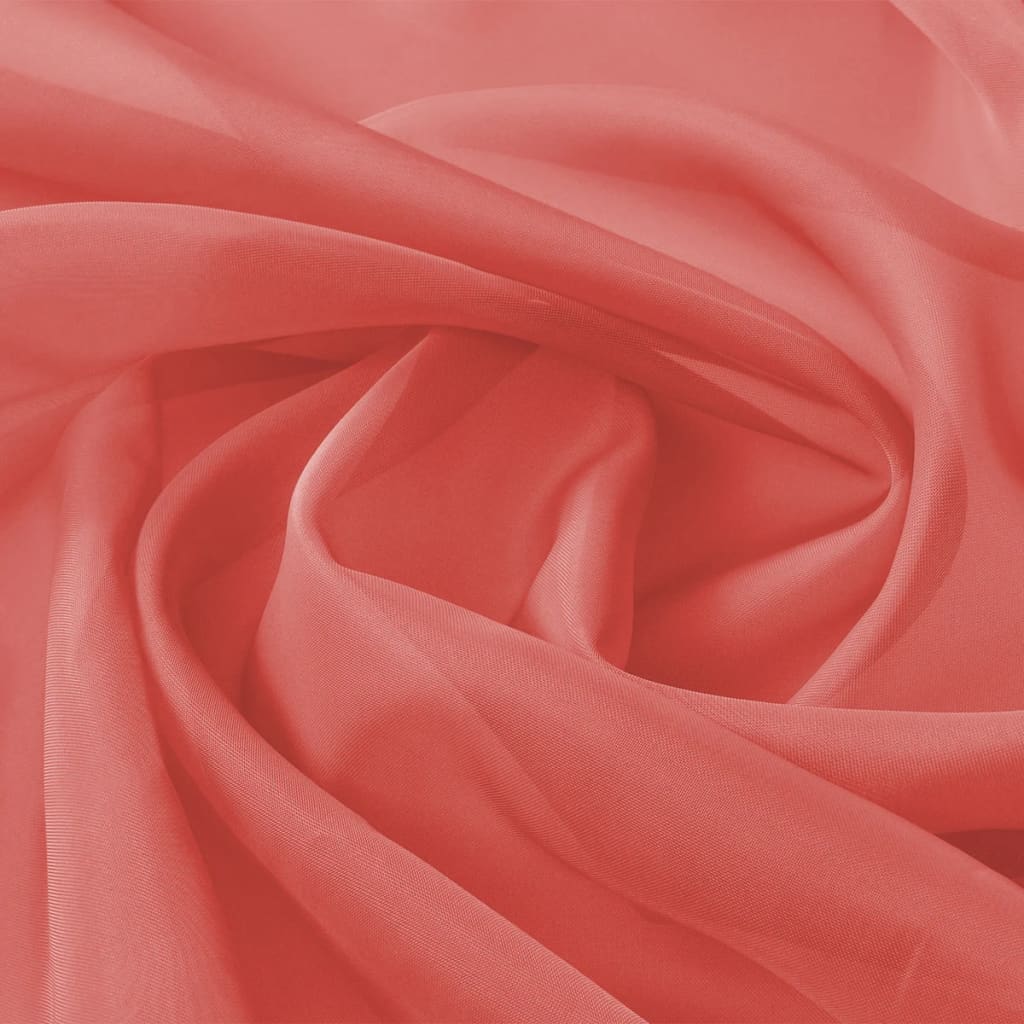 Vidaxl stof Voile 1,45x20 m rød