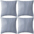 Vidaxl udendørs puder 45x45 cm stribet marineblå 4 stk