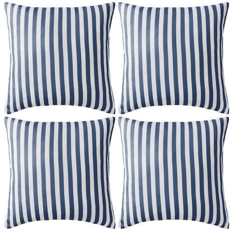 Vidaxl udendørs puder 45x45 cm stribet marineblå 4 stk