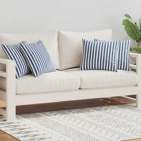 Vidaxl udendørs puder 45x45 cm stribet marineblå 4 stk
