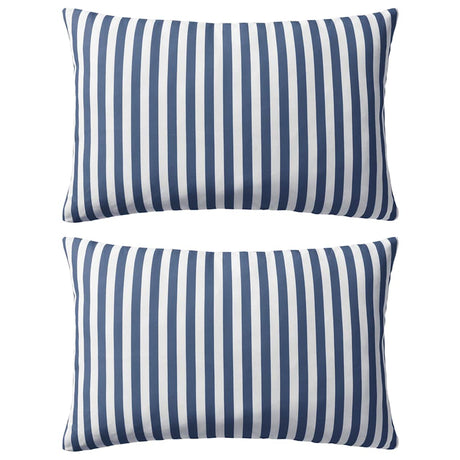 Vidaxl udendørs puder 60x40 cm stribet marineblå 2 stk