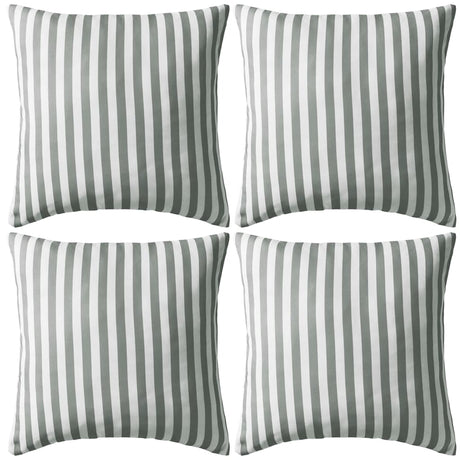 Vidaxl udendørs puder 45x45 cm stribet grå 4 stk
