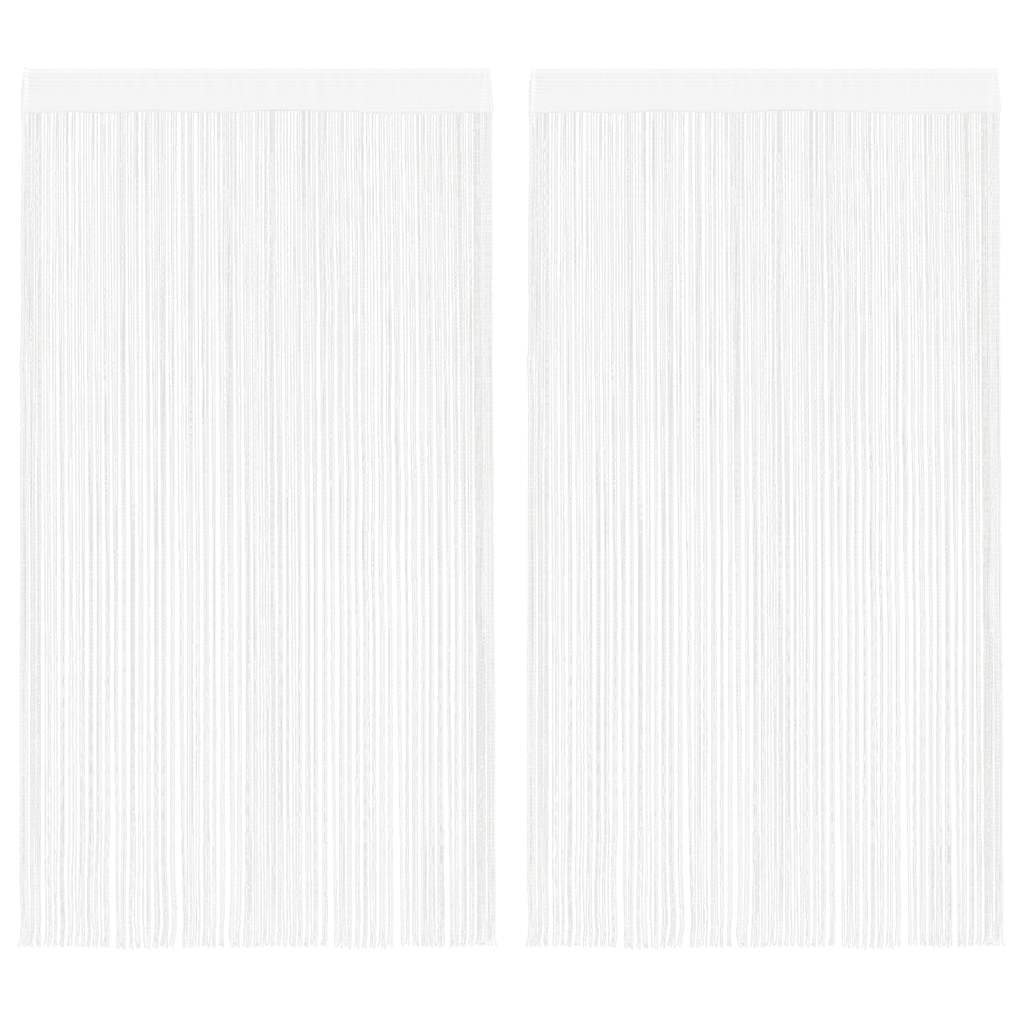Vidaxl Wire Curtains 2 St 140x250 cm hvid