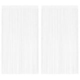 Vidaxl Wire Curtains 2 St 140x250 cm hvid