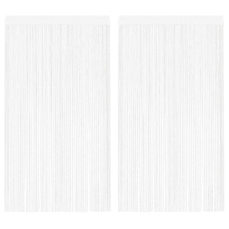 Vidaxl Wire Curtains 2 St 140x250 cm hvid