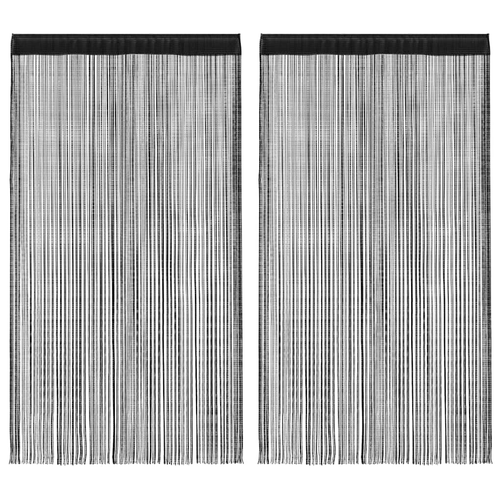 Vidaxl Wire Curtains 2 PCS 100x250 cm sort