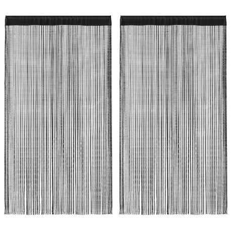 Vidaxl Wire Curtains 2 PCS 100x250 cm sort
