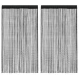 Vidaxl Wire Curtains 2 St 140x250 cm sort