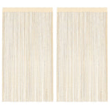 Vidaxl Wire Curtains 100x250 cm crème 2 pcs