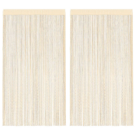 Vidaxl Wire Curtains 100x250 cm crème 2 pcs