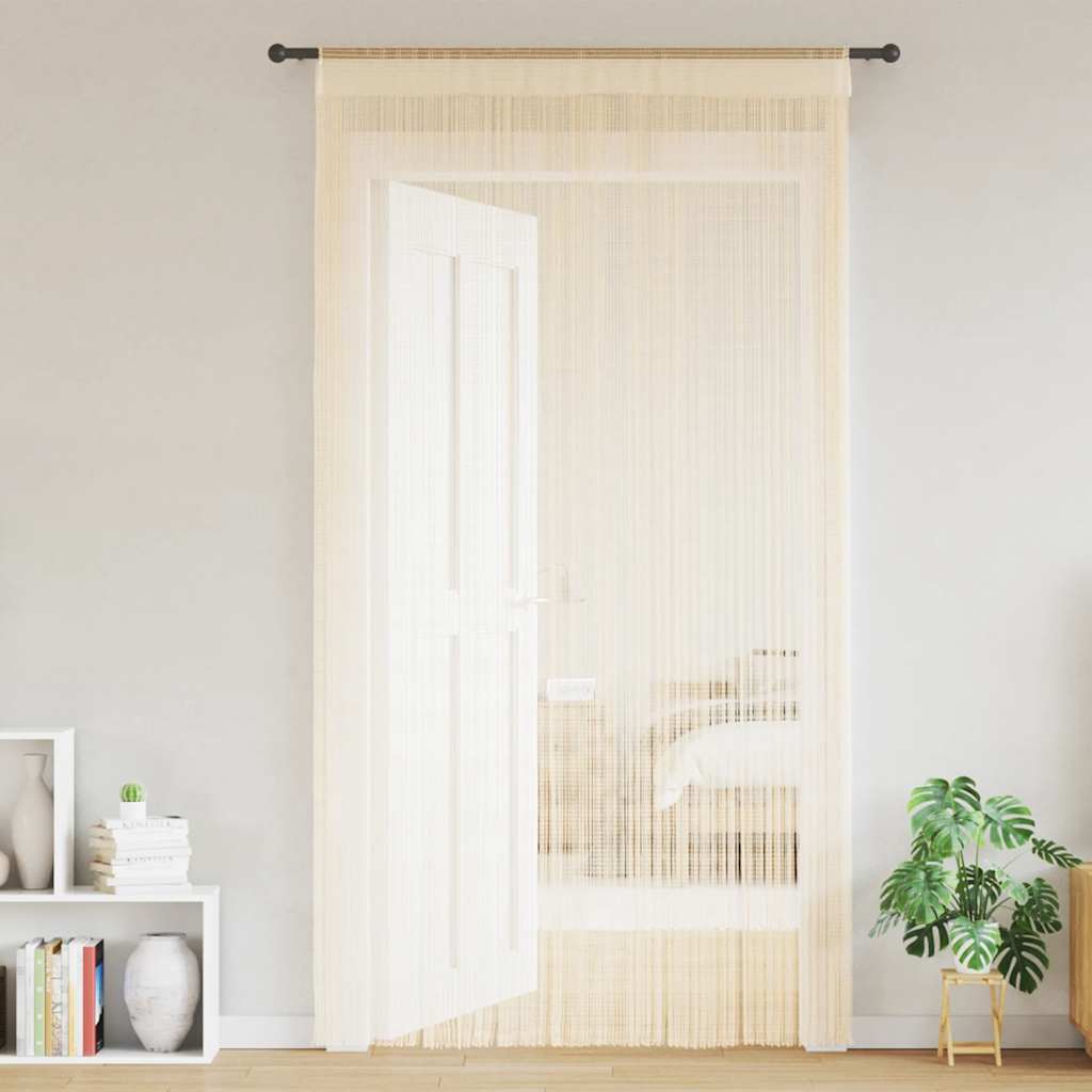 Vidaxl Wire Curtains 100x250 cm crème 2 pcs