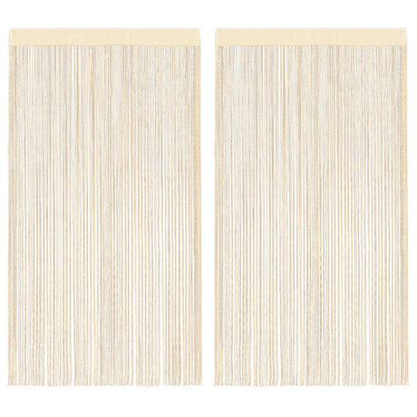 Vidaxl Wire Curtains 140x250 cm creme 2 m