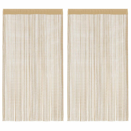 Vidaxl Wire Curtains 100x250 cm beige 2 m