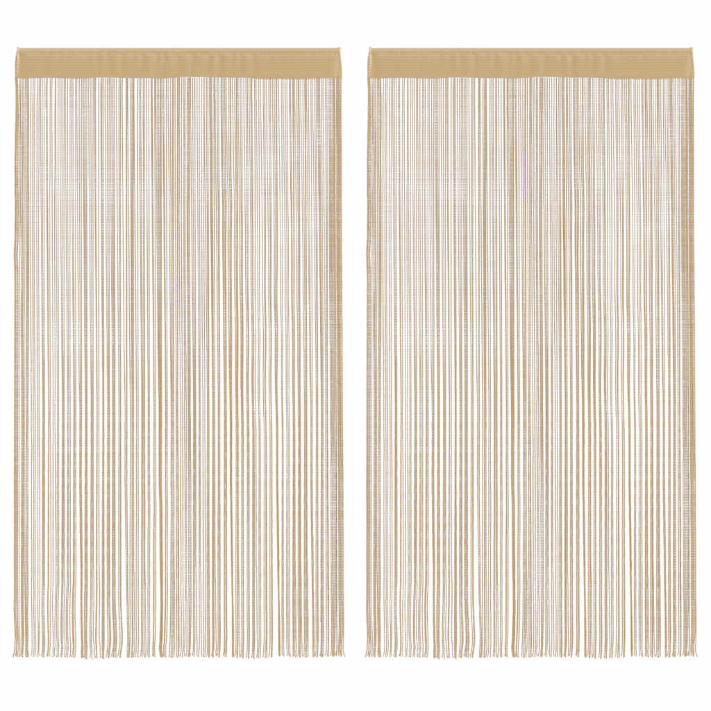 Vidaxl Wire Curtains 140x250 cm beige 2 m