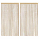 Vidaxl Wire Curtains 140x250 cm beige 2 m