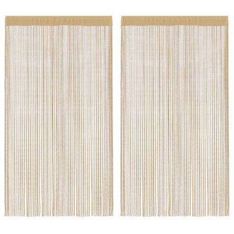 Vidaxl Wire Curtains 140x250 cm beige 2 m
