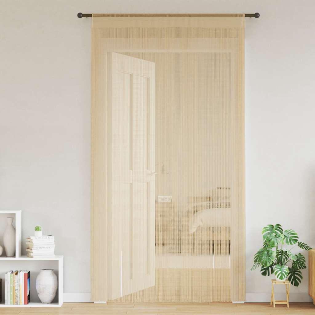 Vidaxl Wire Curtains 140x250 cm beige 2 m