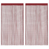 VidaXL trådgardiner 100x250 cm vinrøde 2 stk