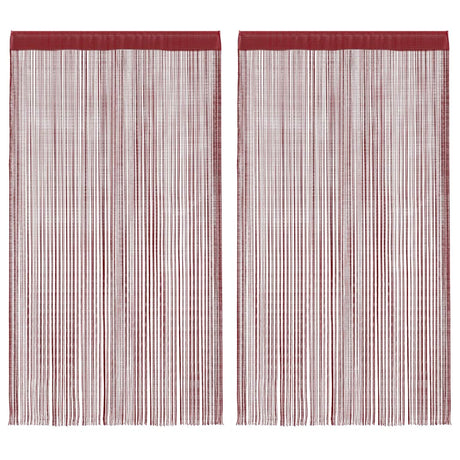 VidaXL trådgardiner 100x250 cm vinrøde 2 stk