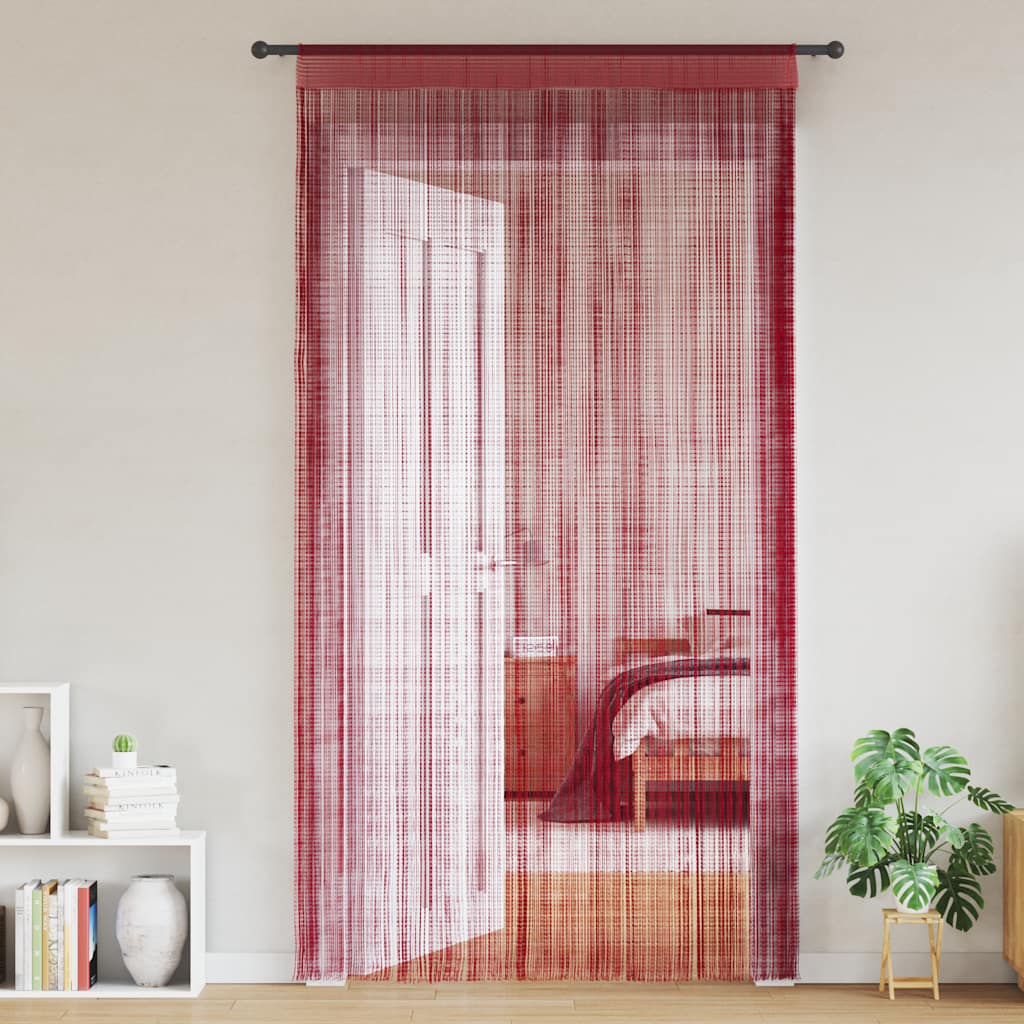 VidaXL trådgardiner 100x250 cm vinrøde 2 stk