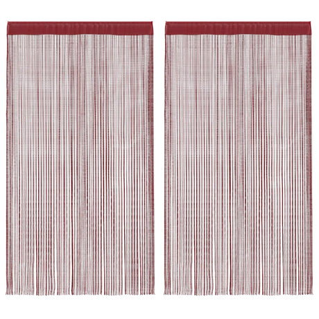 VidaXL trådgardiner 140x250 cm vinrøde 2 stk