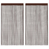 Vidaxl Wire Curtains 100x250 cm brun 2 stk