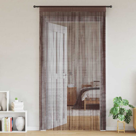 Vidaxl Wire Curtains 100x250 cm brun 2 stk
