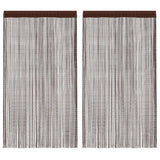Vidaxl Wire Curtains 140x250 cm brun 2 stk