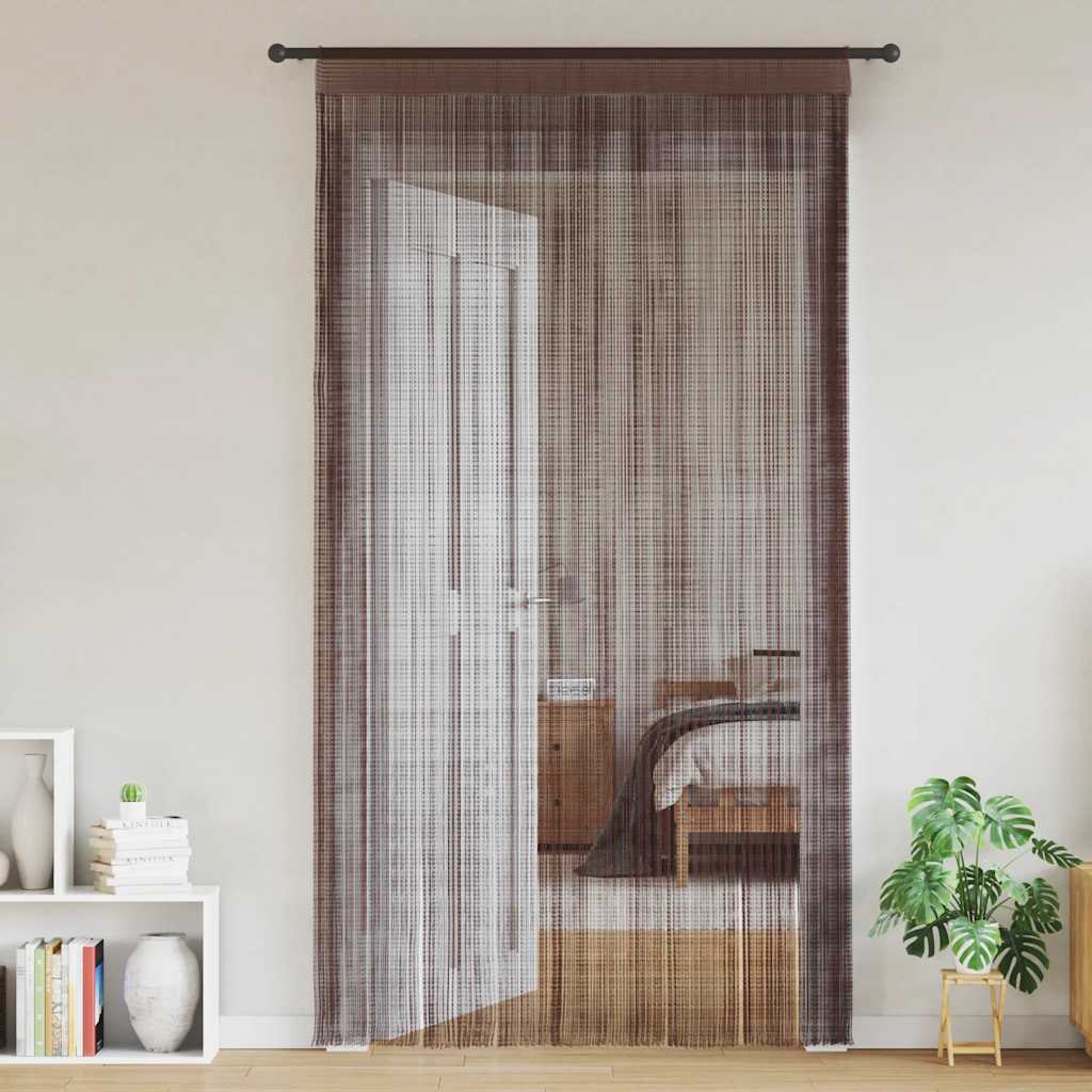 Vidaxl Wire Curtains 140x250 cm brun 2 stk