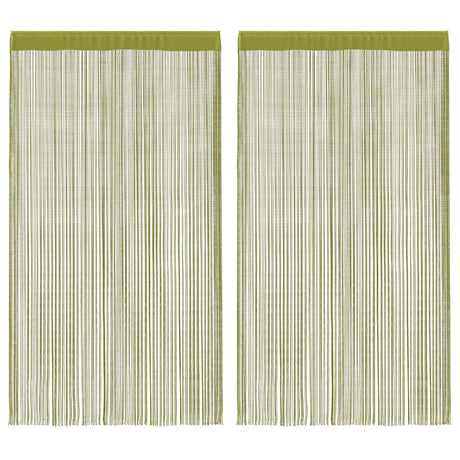 Vidaxl Wire Curtains 100x250 cm grøn 2 stk