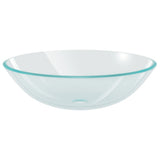 Vidaxl Washbasin hærdet glas 42 cm gennemsigtig