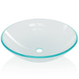 Vidaxl Washbasin hærdet glas 42 cm gennemsigtig