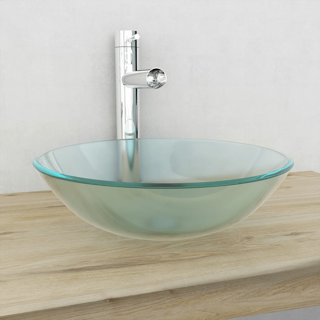 Vidaxl Washbasin hærdet glas 42 cm Matt Glass