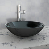 Vidaxl Washbasin hærdet glas 42 cm sort