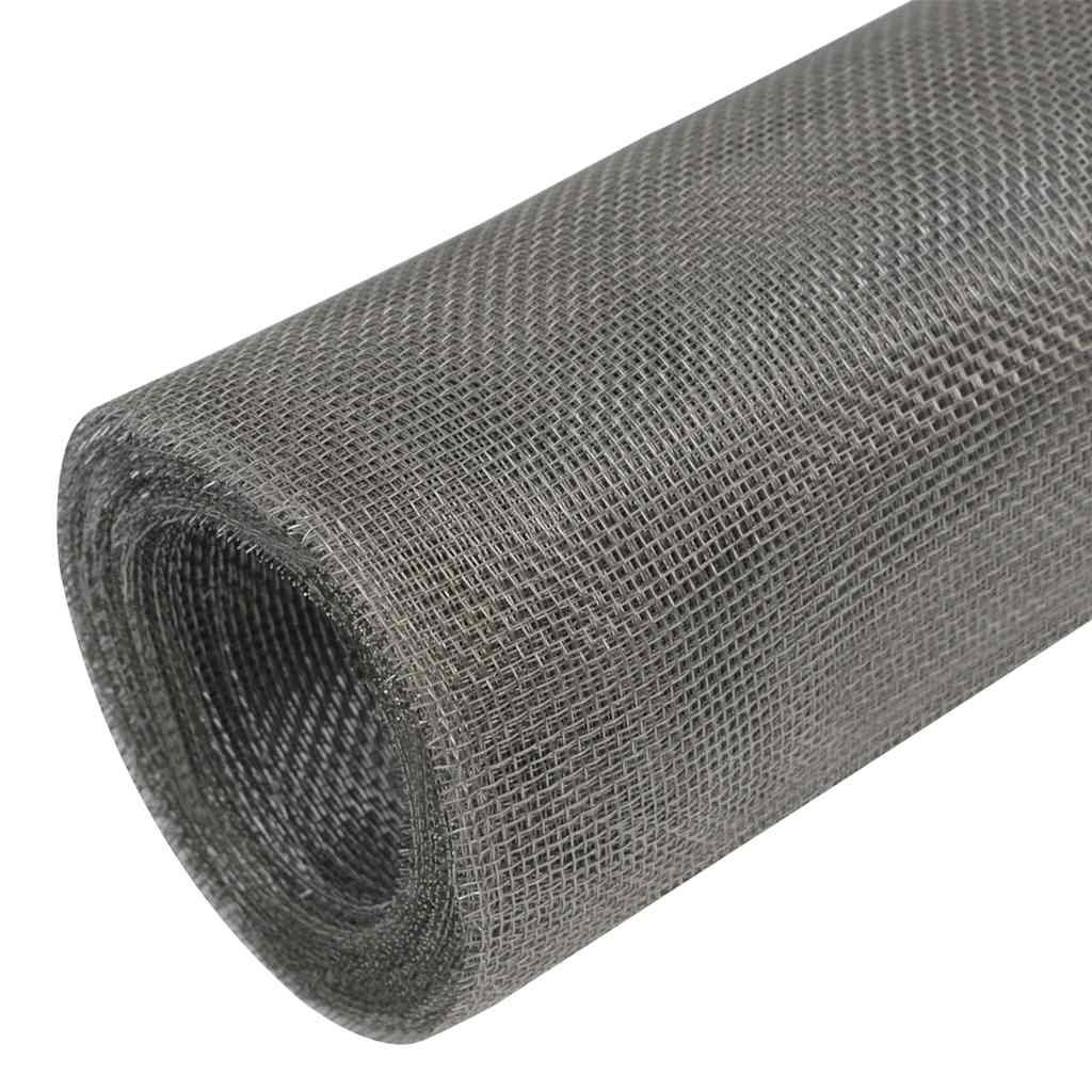 VidaXL mesh 100x1000 cm rustfrit stål sølvfarvet