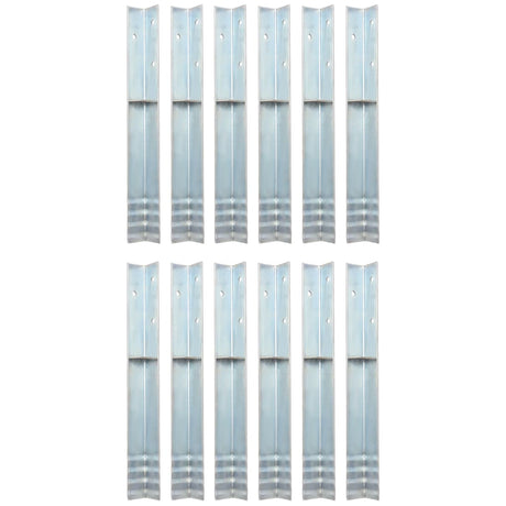 Vidaxl Ground Anchor L-formet 5x5x50 cm galvaniseret stål 12 stk