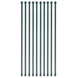 Vidaxl Garden Posts 1 M Metal Green 10 Pcs
