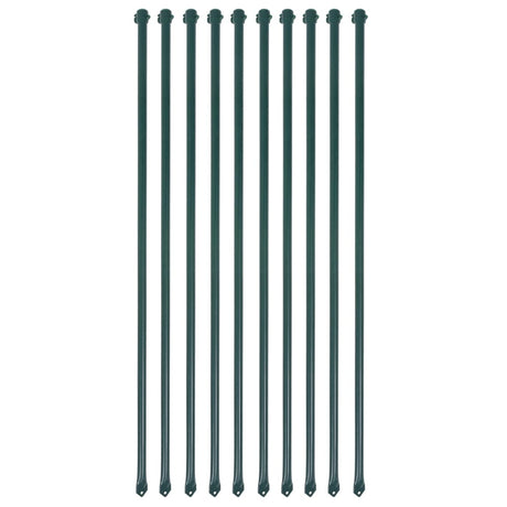 Vidaxl Garden Posts 1 M Metal Green 10 Pcs