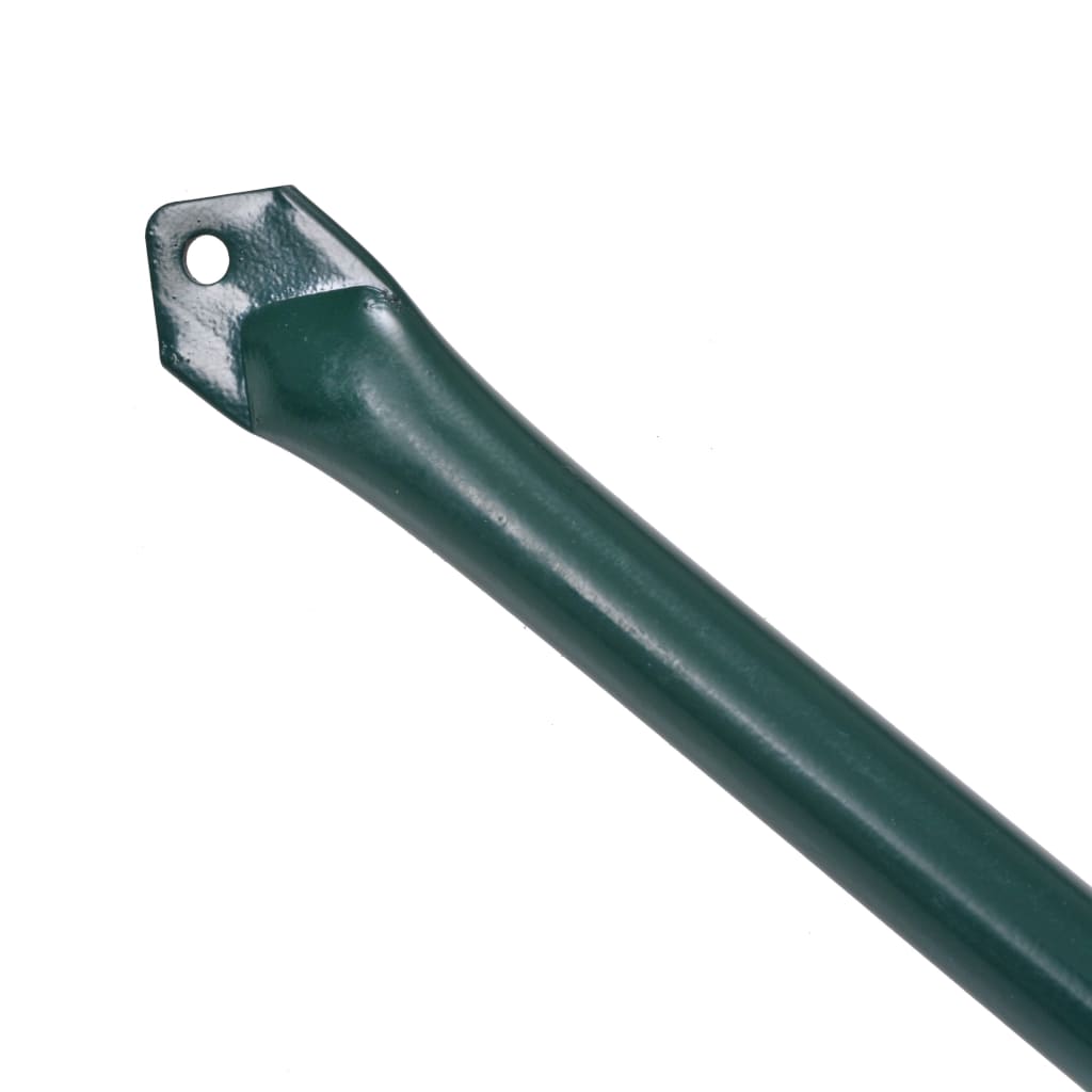 Vidaxl Garden Posts 1 M Metal Green 10 Pcs