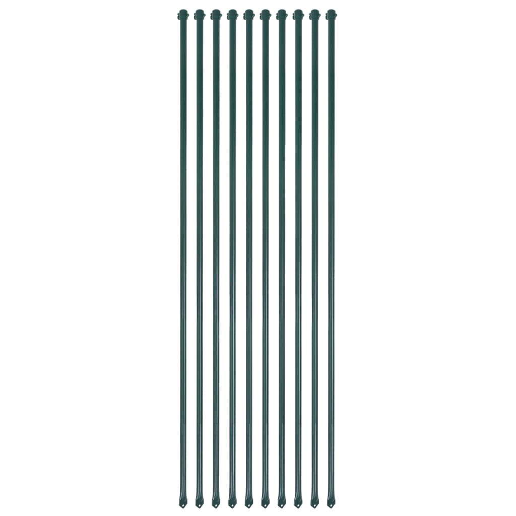 Vidaxl Garden Posts 1,5 m metalgrøn 10 stk