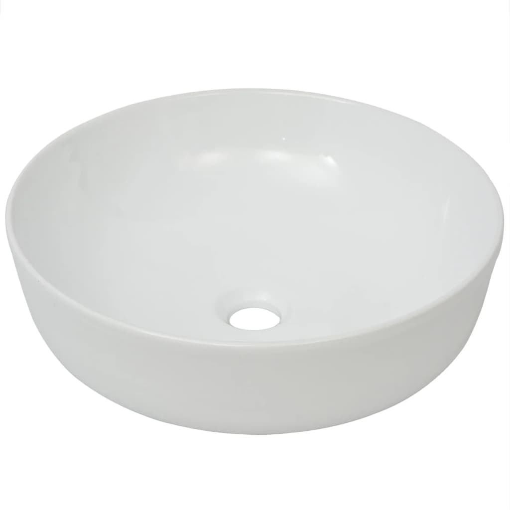 Vidaxl Washbasin Round White 41,5x13,5 cm keramik
