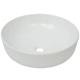 Vidaxl Washbasin Round White 41,5x13,5 cm keramik