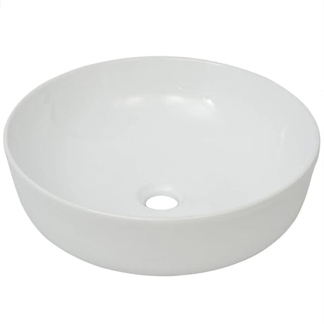 Vidaxl Washbasin Round White 41,5x13,5 cm keramik