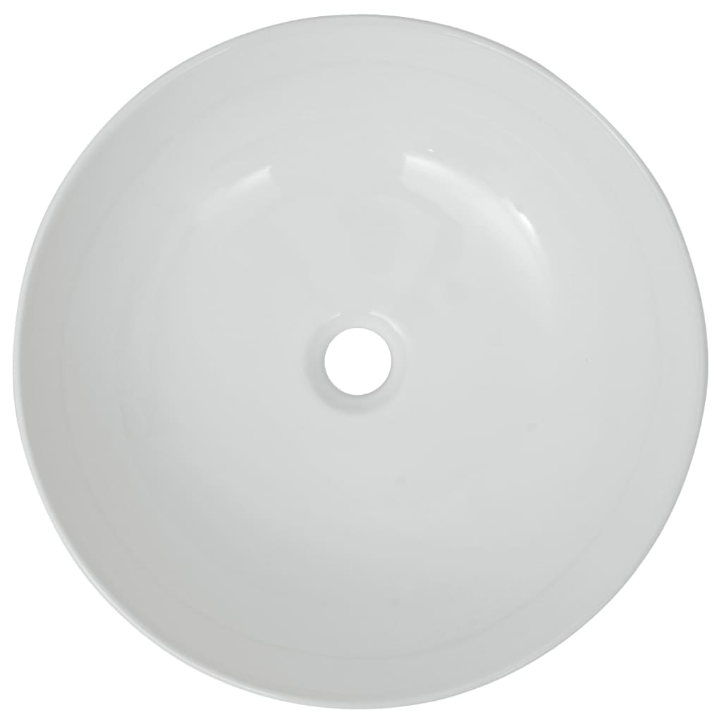 Vidaxl Washbasin Round White 41,5x13,5 cm keramik