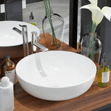 Vidaxl Washbasin Round White 41,5x13,5 cm keramik